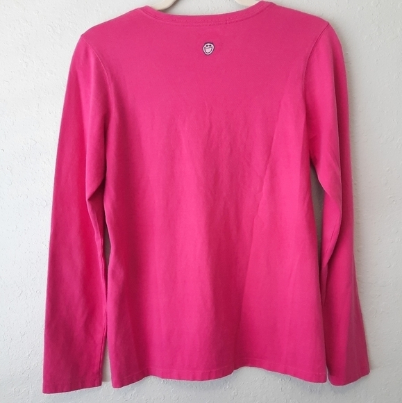 Life is Good Pink Simplify Long Sleeve Tee S - Picture 2 of 6